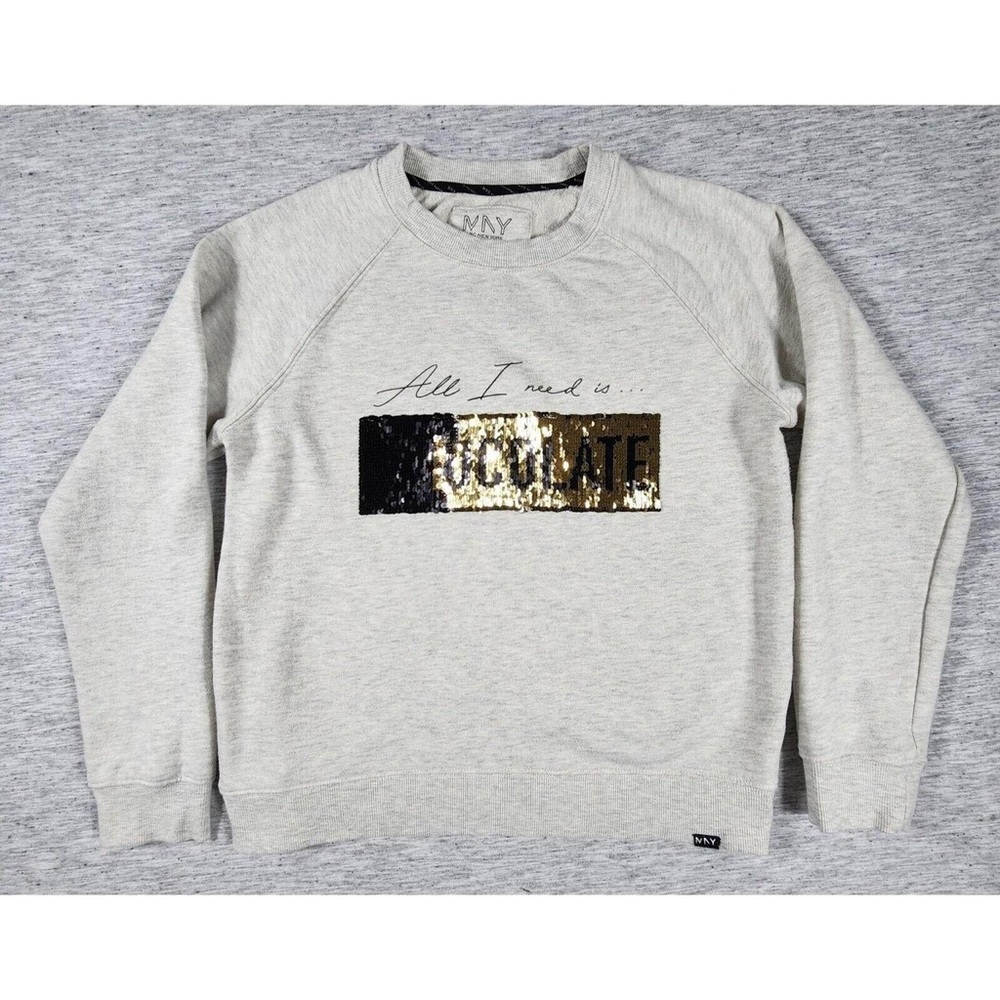 Marc New York Gray and Black Crewneck Sweatshirt